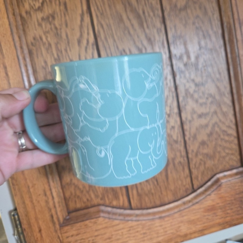VTG 1982 Taylor & NG Ani-Mates Mug Sage Green Naughty Elephants Orgy  Japan